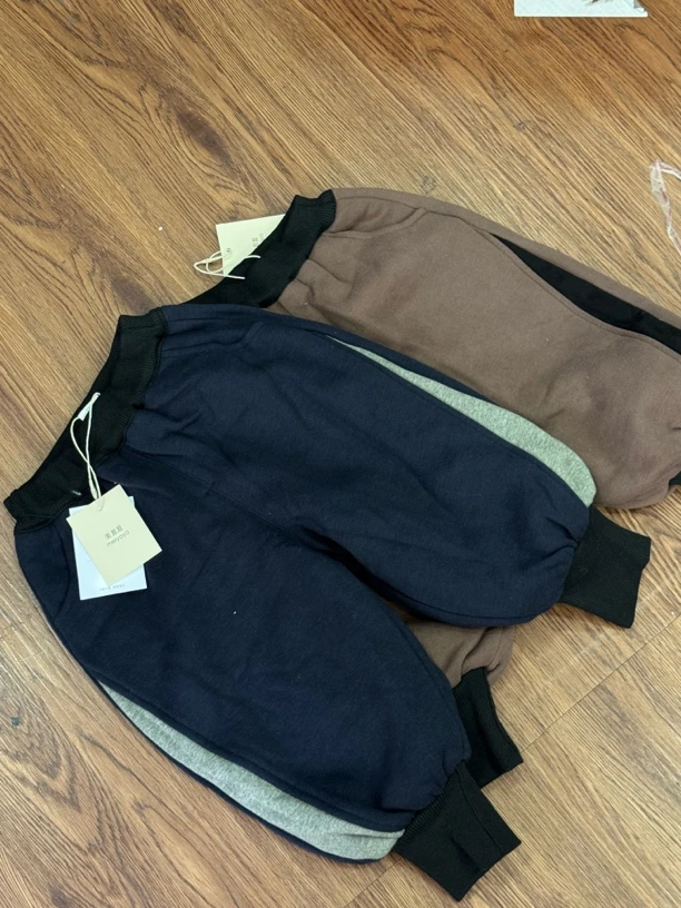 儿童加绒裤子冬男童女童韩版夹棉休闲裤