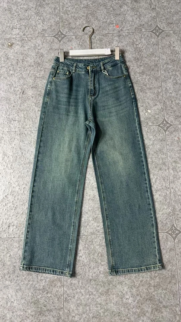 高腰软牛仔裤女夏季春秋2025年新款小个子直筒宽松阔腿裤子310