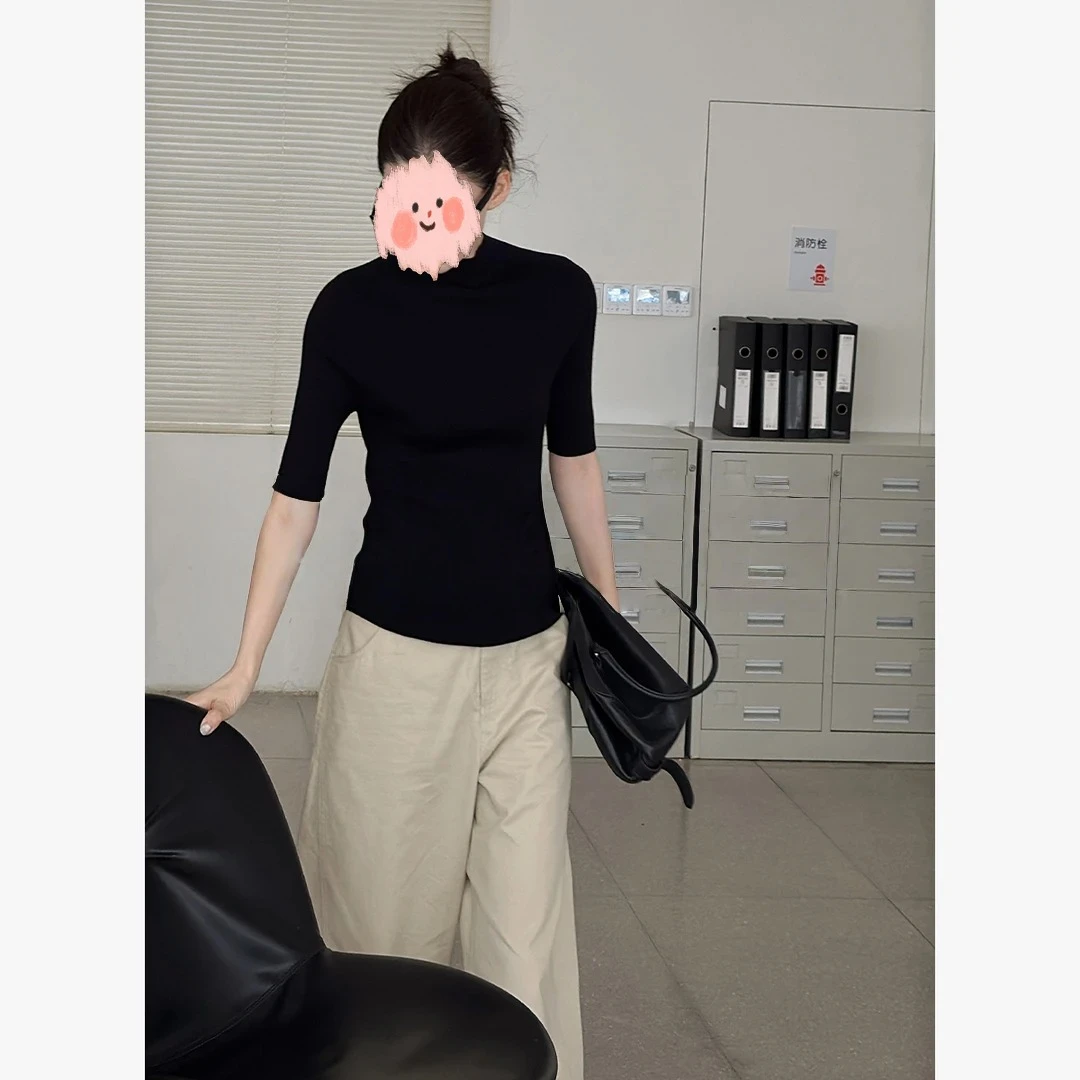 Z.blues【闭眼拍BI回购】轻柔肤感无缝半高领针织衫