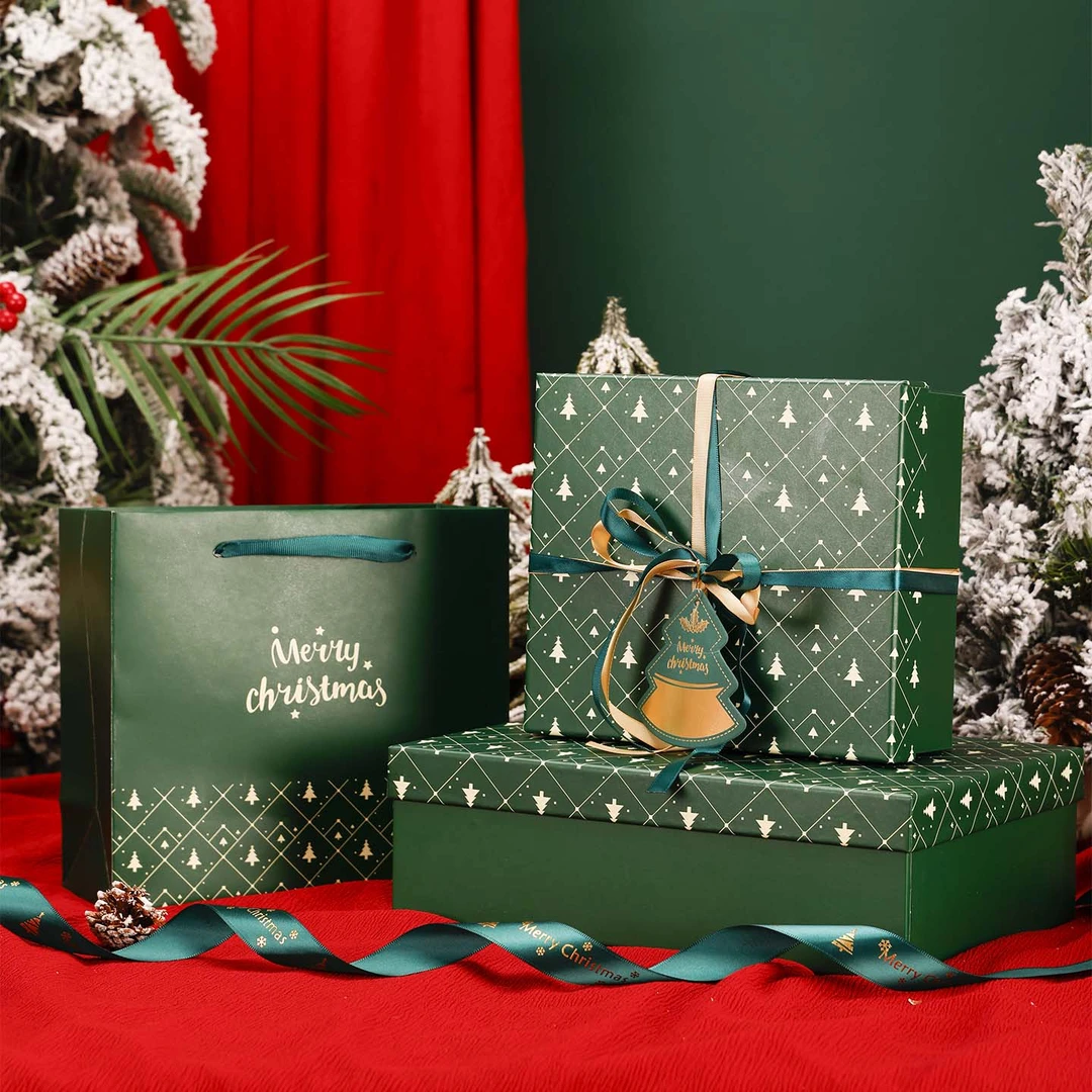 圣诞节礼盒包装创意平安夜苹果盒礼盒空盒子大号礼品盒围巾盒子