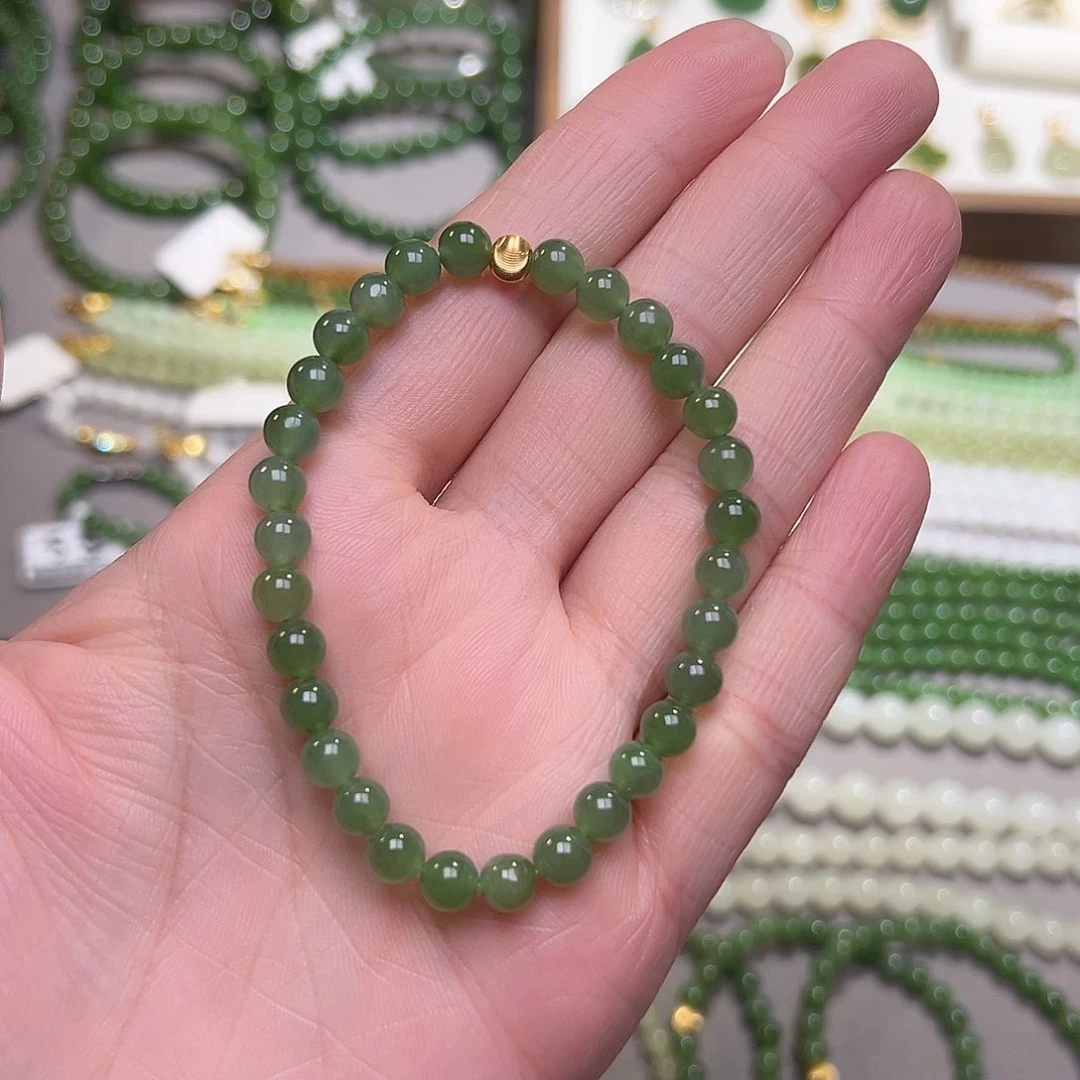手链未镶嵌和田玉（糖玉）