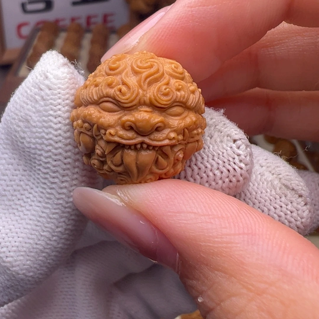 猴头核桃把件精修款唐狮全品有正常封口线