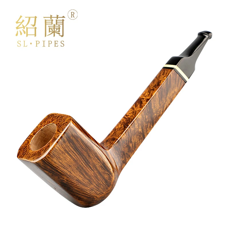 石楠木烟斗长腿判官手工烟斗3MM烟道硫化橡胶斗嘴现货烟斗