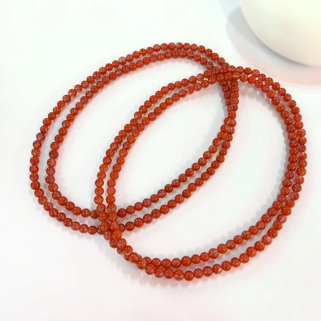 【小宝珠宝】12 T48766-南红项链-多样性发一件-5mm