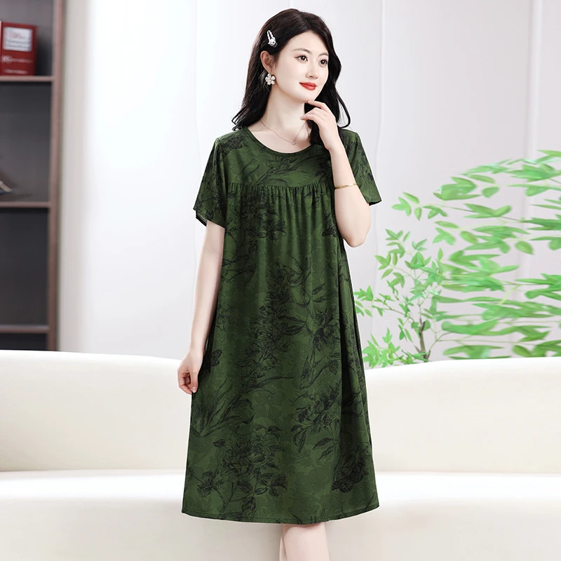 短袖—— 合集（4）睡裙春夏季棉绸女睡衣甜美宽松日系人造棉简约