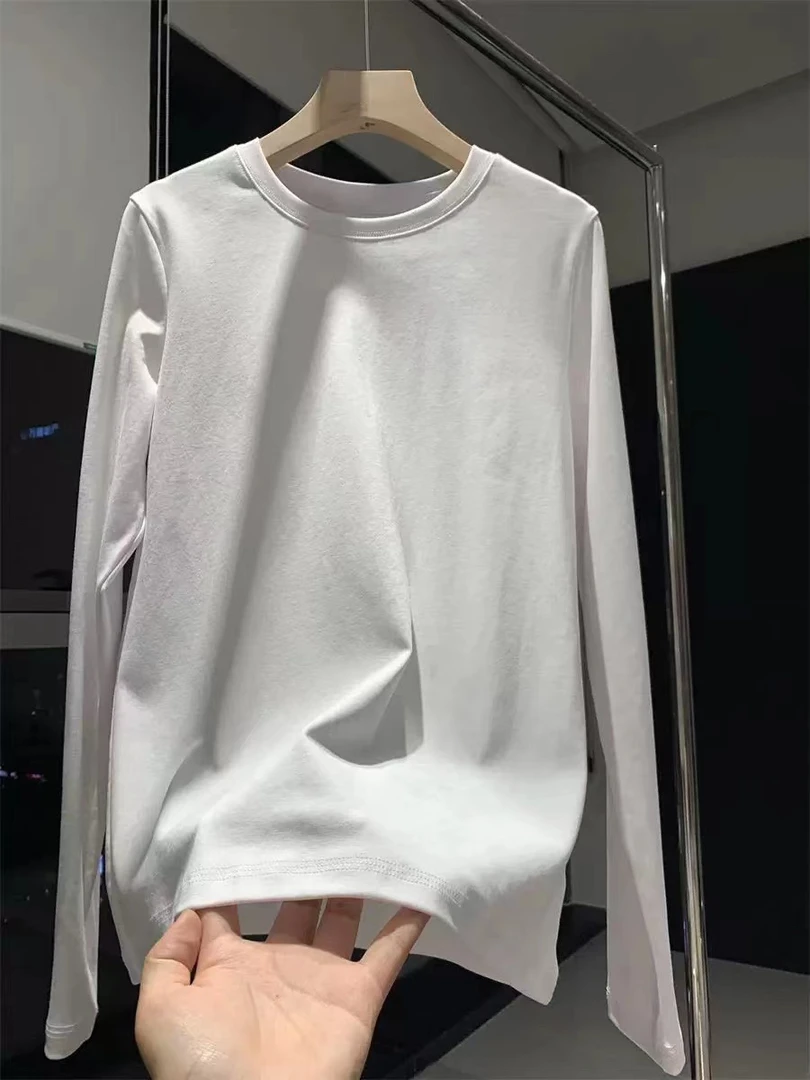 邹先森099-29春季新款简约百搭圆领纯色打底衫