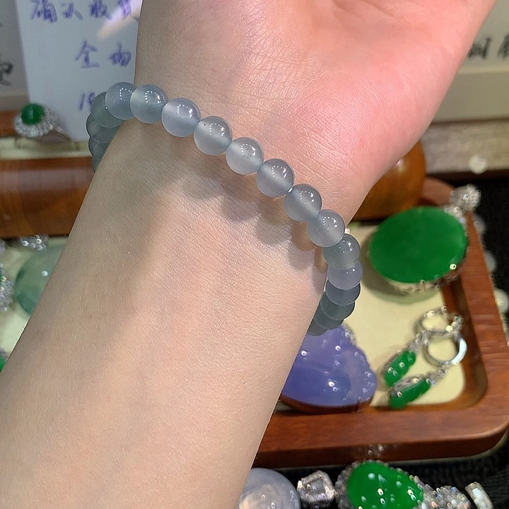 足银镶嵌手链翡翠