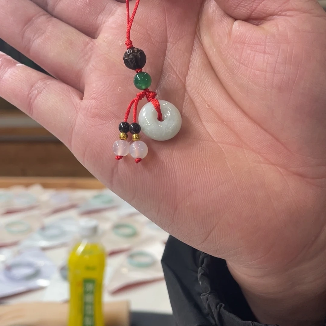 翡翠未镶嵌项链平安扣挂件