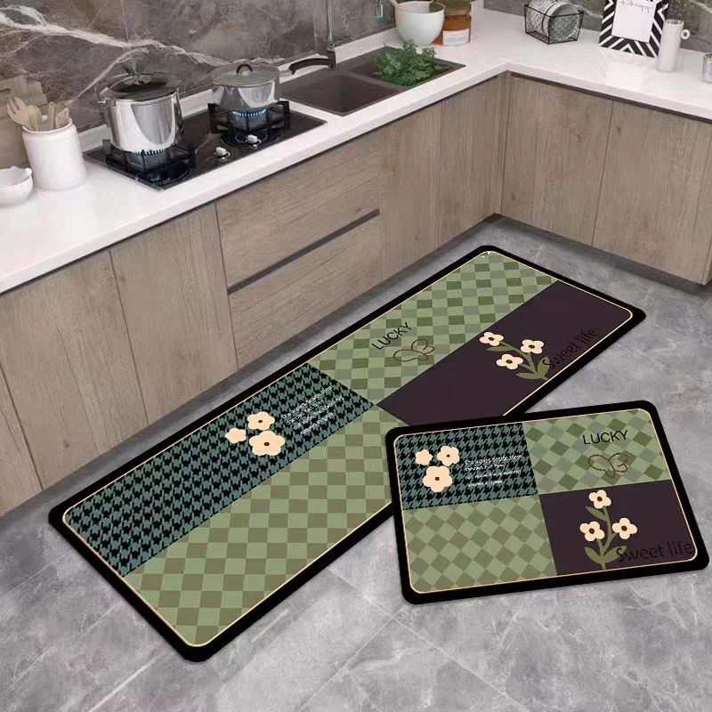 A-052【40x120cm+40x60cm】硅藻泥吸水防滑脚垫浴室入户门厨房地垫