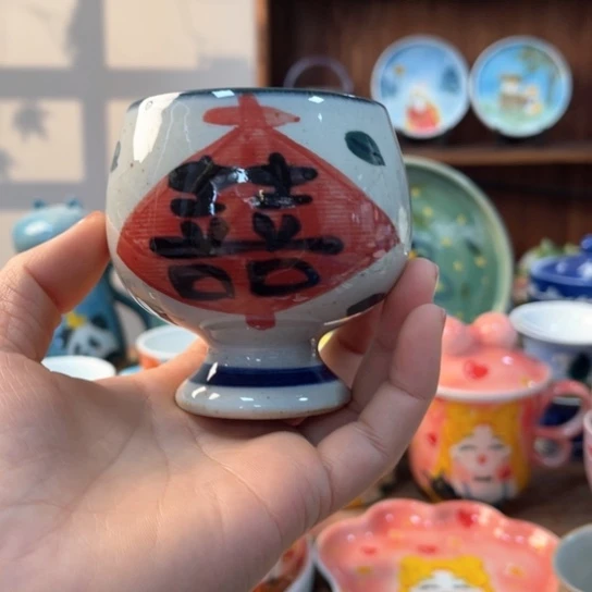 瓦当景德镇釉下手绘陶瓷