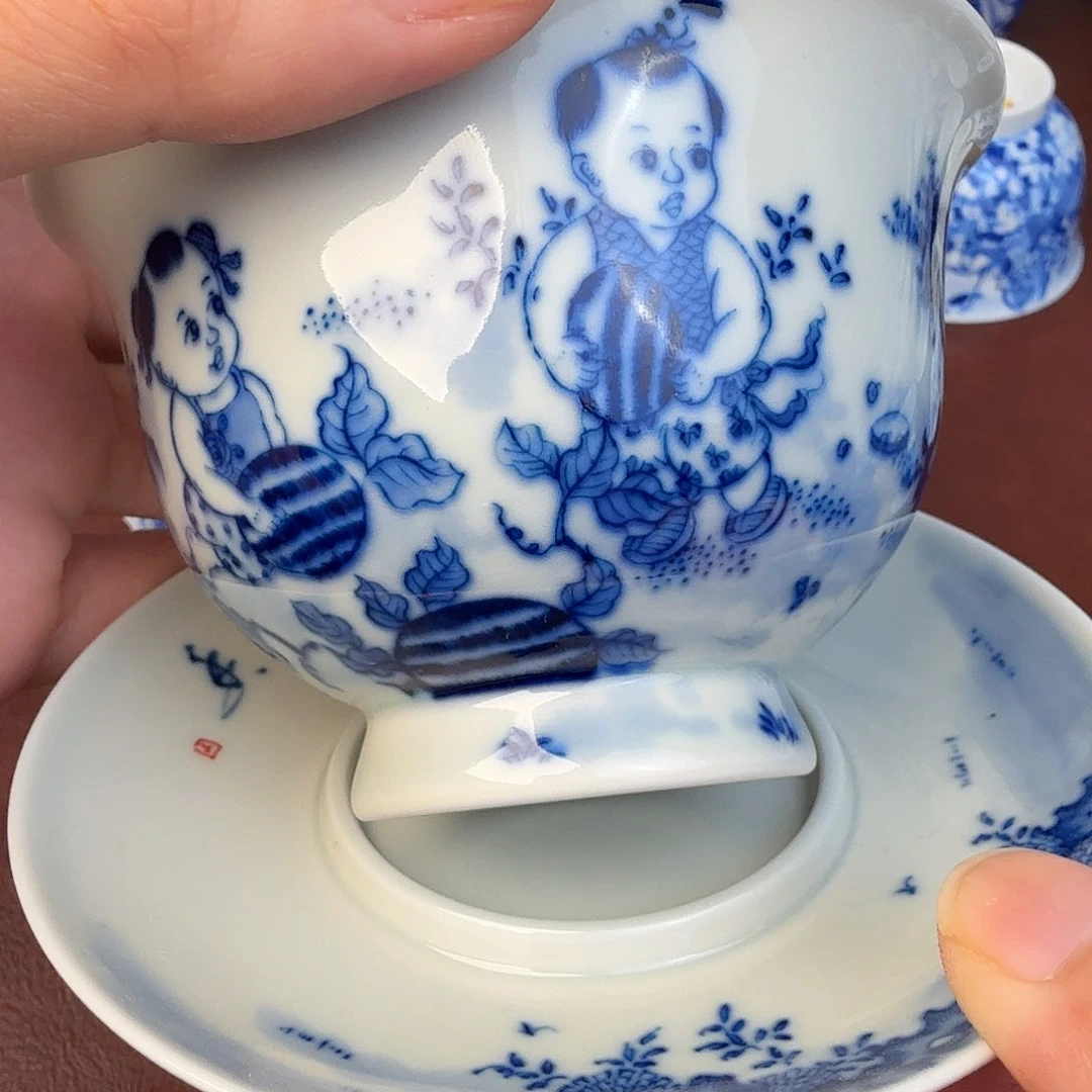 杯若*@现代景德镇全手工全手绘茶具