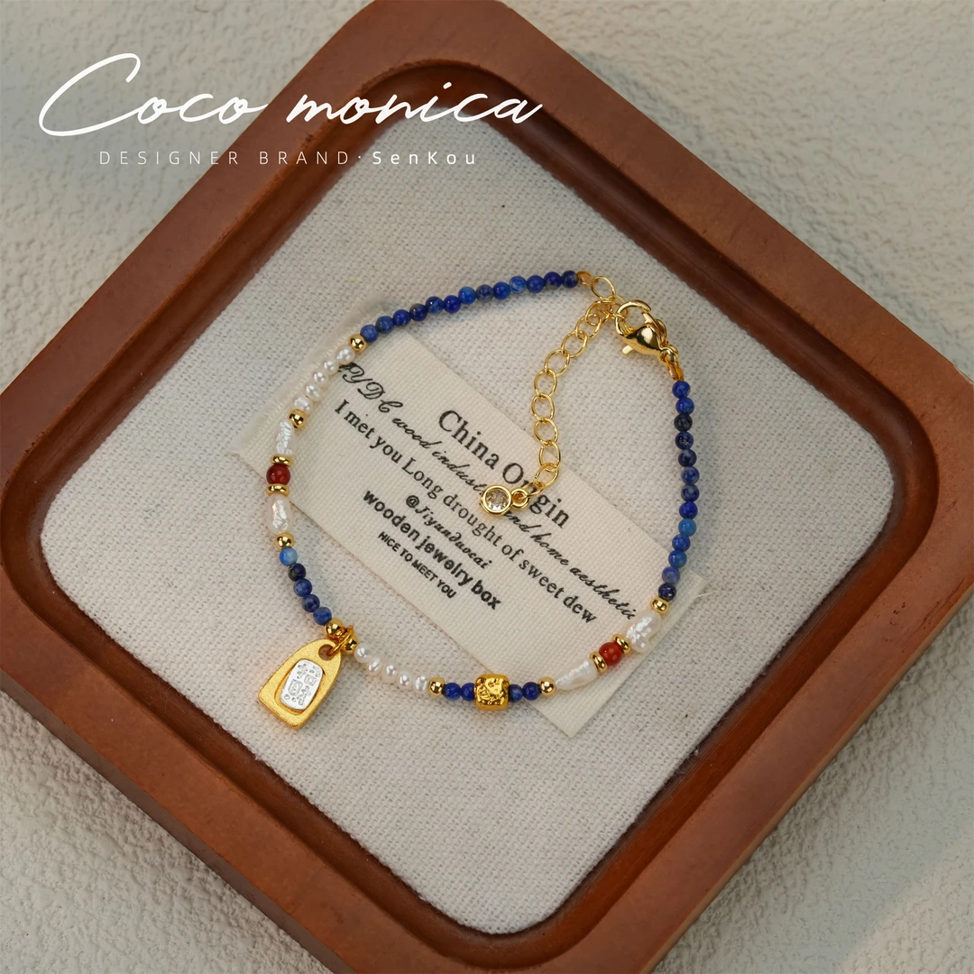 【小霞珠宝】 手链 手工百搭复古古法精致手作镶嵌AB249