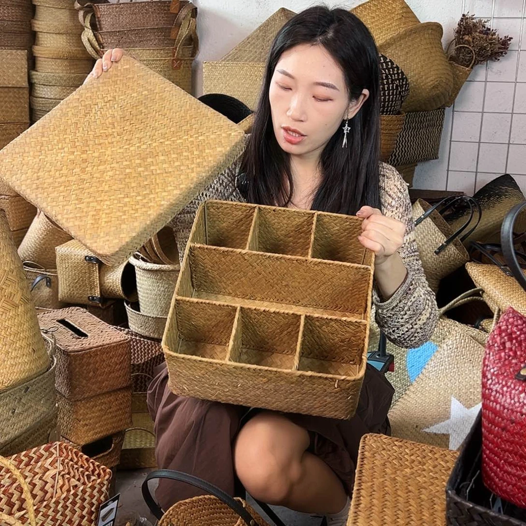 草编草编包/草编收纳盒微瑕疵