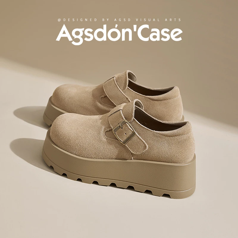 /奥古狮登全包勃肯鞋女式2025新款夏季厚底增高百搭休闲女鞋凉鞋Q