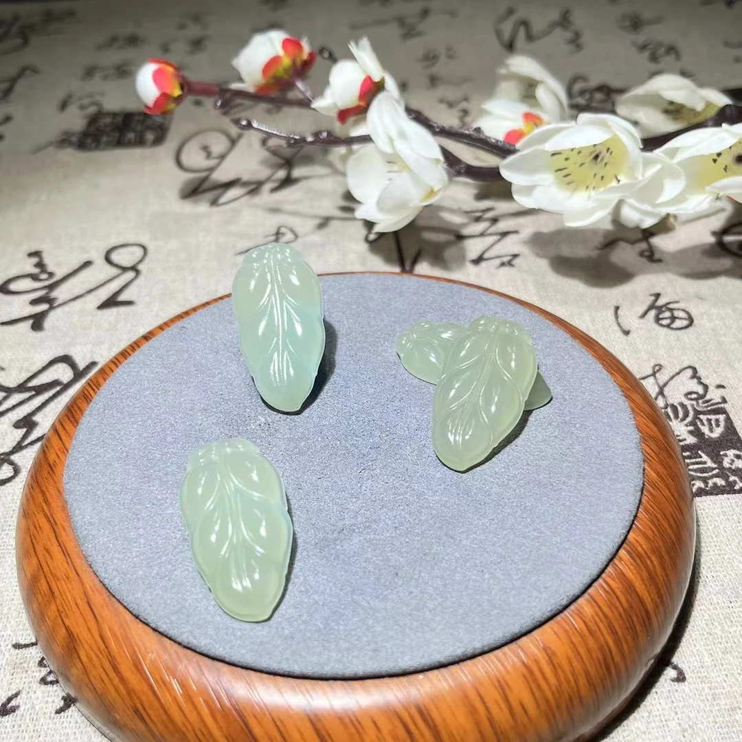 天然和田玉树叶挂件金枝玉叶简约时尚精美百搭多样性发货拍一发一