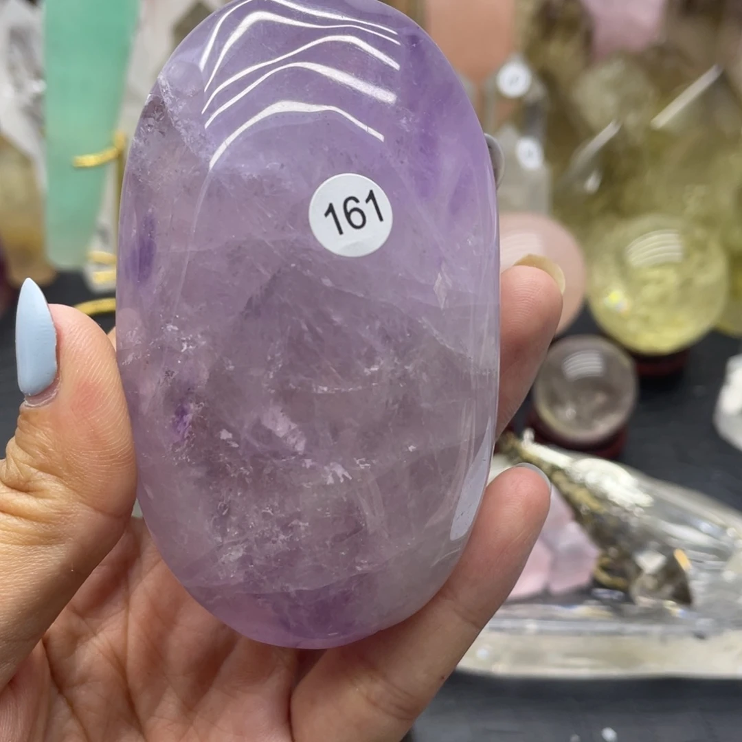 M***苏水晶珠宝半成品未镶嵌161紫水晶把玩