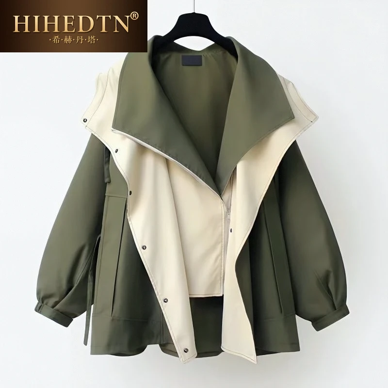 春秋季收腰中长款风衣2025年新品韩版新款高级舒适女装休闲流行女