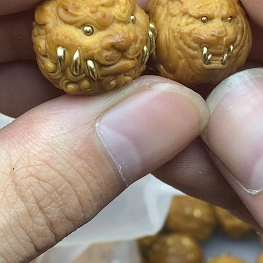 猴头核桃吊坠重工唐狮白虎
