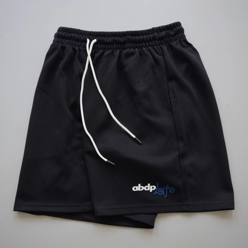 ABDP美式休闲运动短裤不过膝针织棉质印花宽松街头健身篮球300g