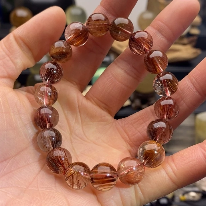 水晶铜发手串未镶嵌快***！