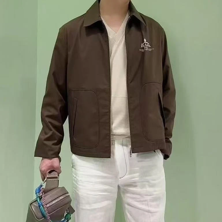 全新未使用 Prada/普拉达 25SS01 男徽标字母休闲夹克外套