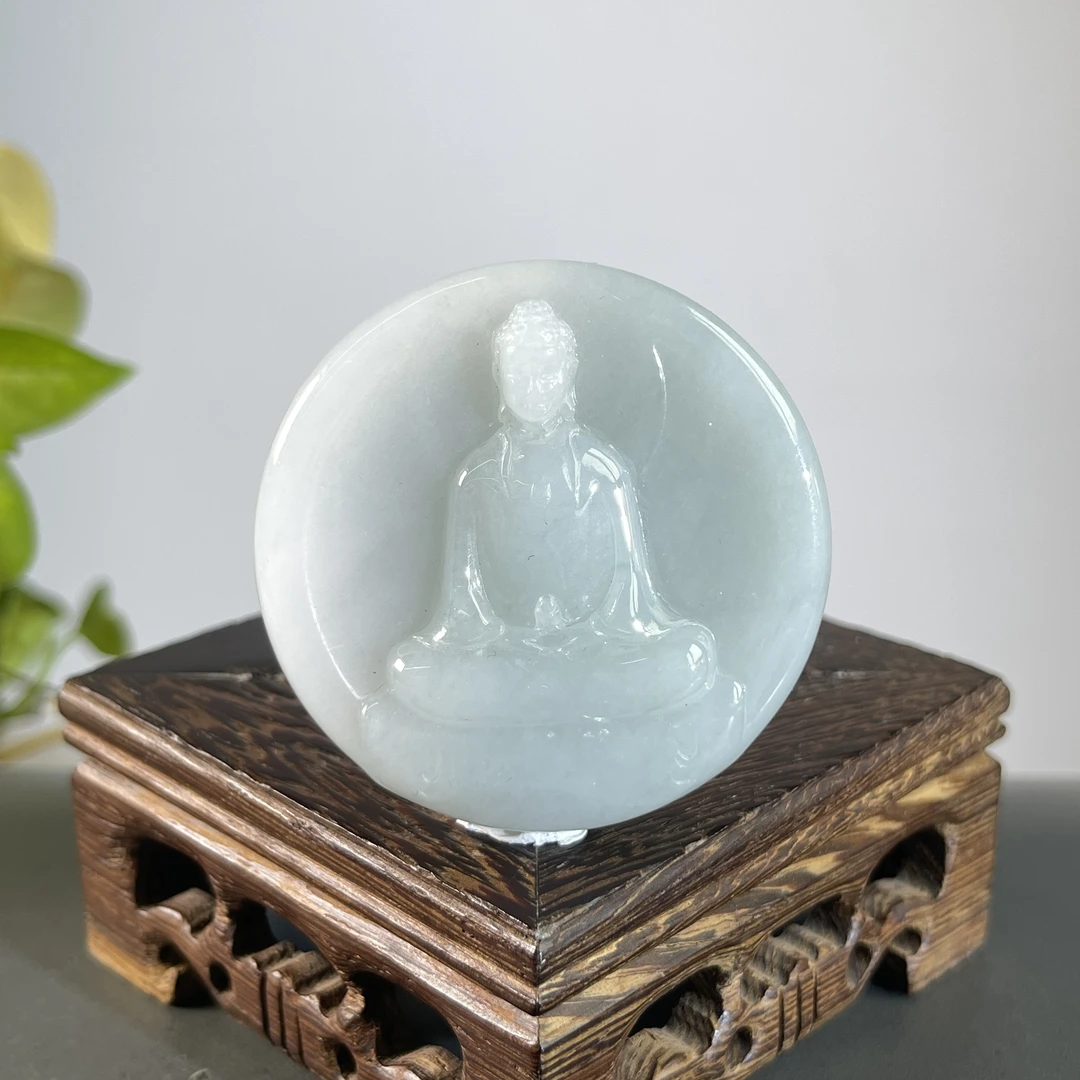 JCB01-138 天然缅甸A货翡翠  大日如来