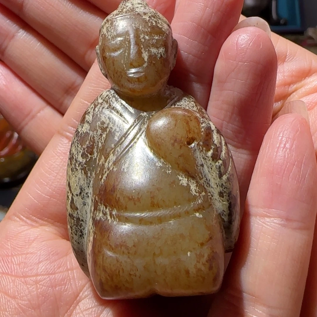 天***者和田玉未镶嵌挂件