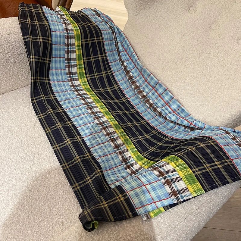 ZUOXIAOQI【现货】百格压褶裙夏季上新五一旅游出街衣服百搭半身裙