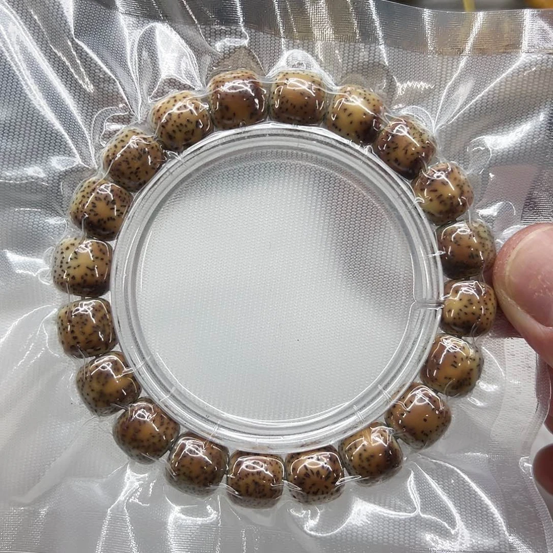 星月菩提手串25高端火烧云星月菩提单圈1.2