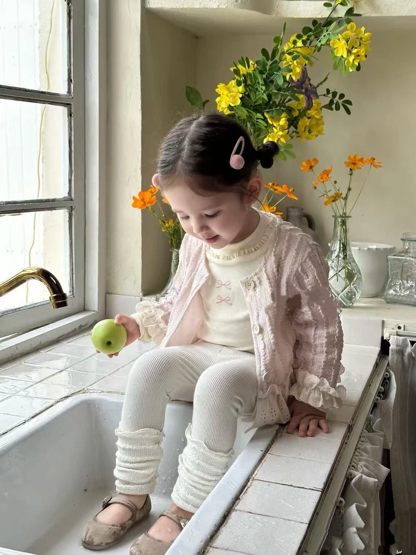 自制粉色褶皱外套