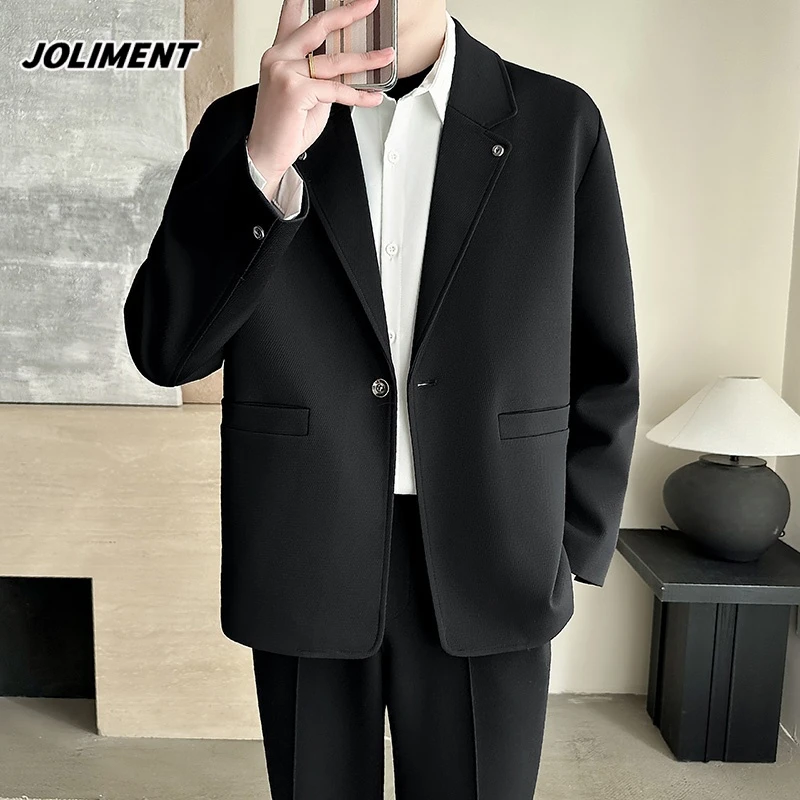 JOLIMENT春秋小西服外套男韩版潮流痞帅西装夹克百搭高级休闲上衣