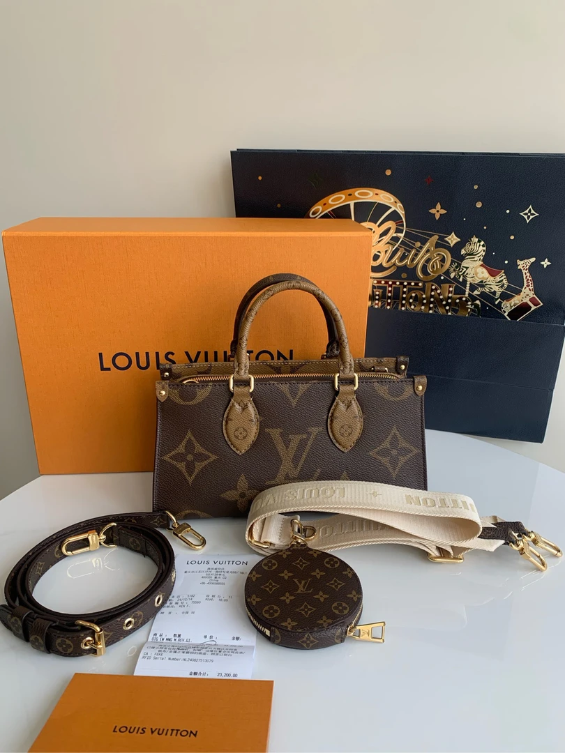 99新 LouisVuitton/路易威登 onthego横版托特