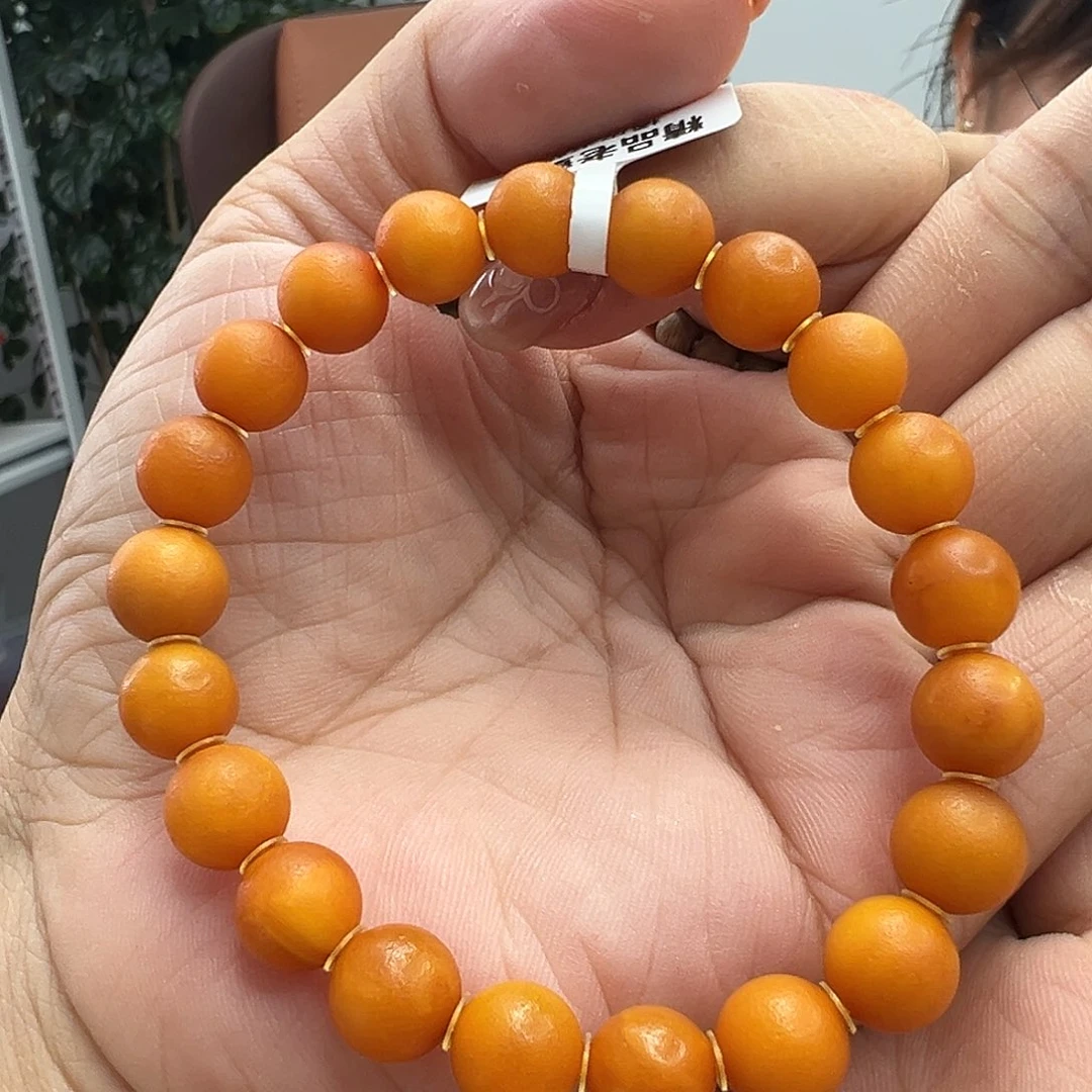 手链琥珀未镶嵌橘皮手串9MM