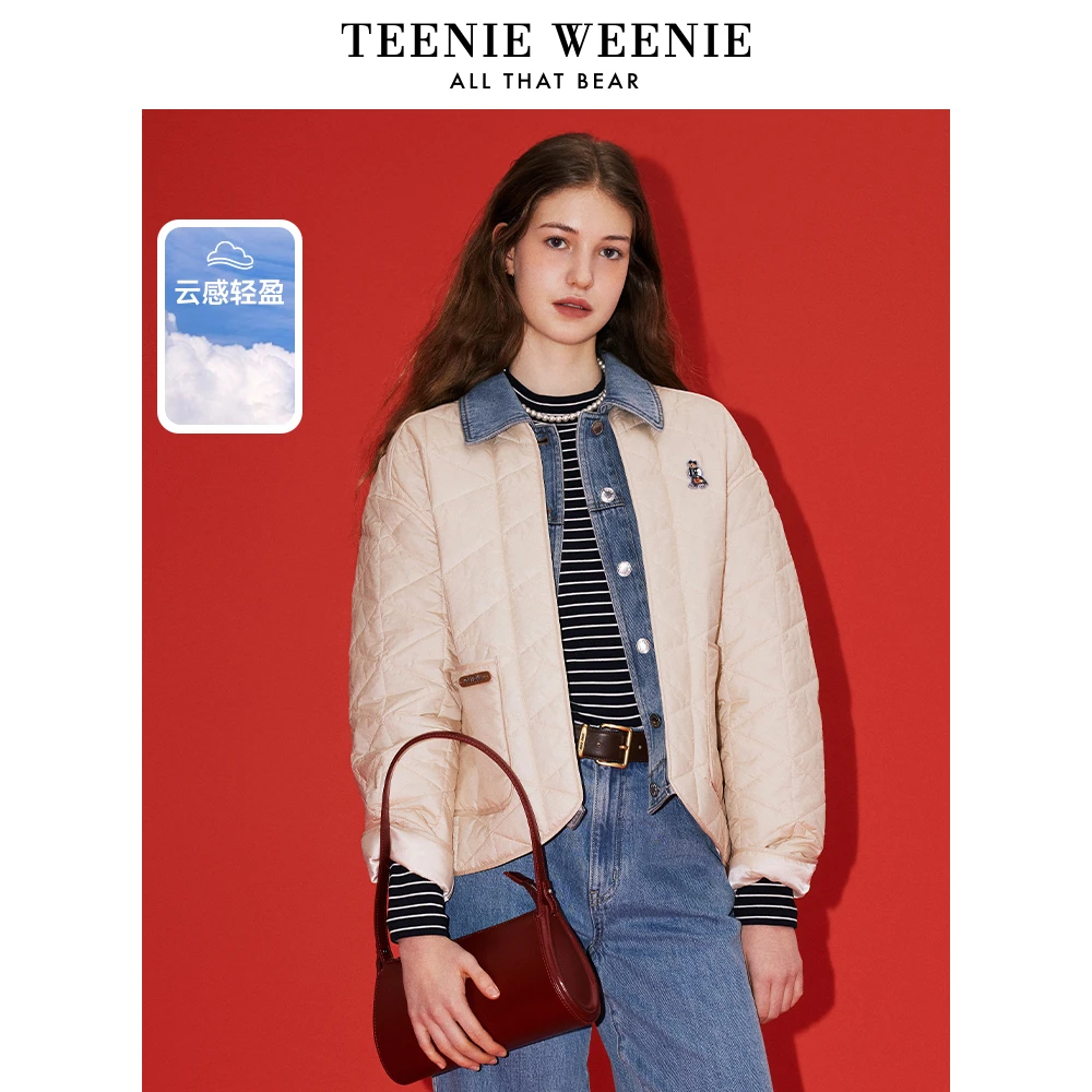 【商场同款新品】TeenieWeenie小熊25拼接云感棉服外套TTJP251105T