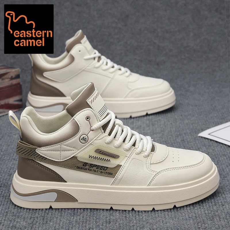 东方骆驼男鞋子秋冬季高帮运动休闲板鞋百搭男士防滑耐磨工装潮鞋