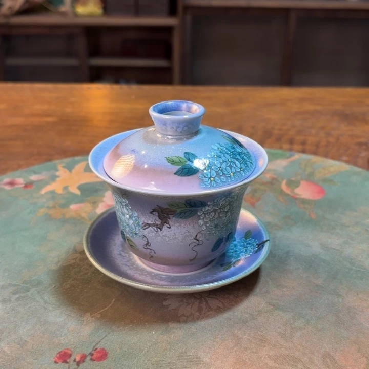 柴烧纯手工手绘陶瓷