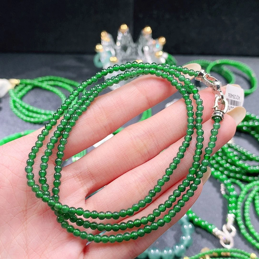 翡翠未镶嵌手串项链