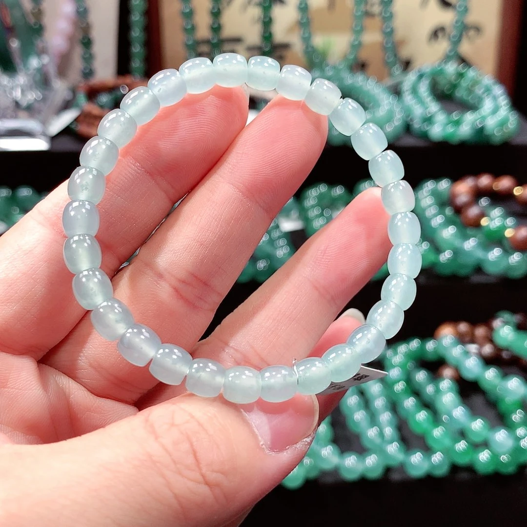 翡翠未镶嵌手链卡6.2