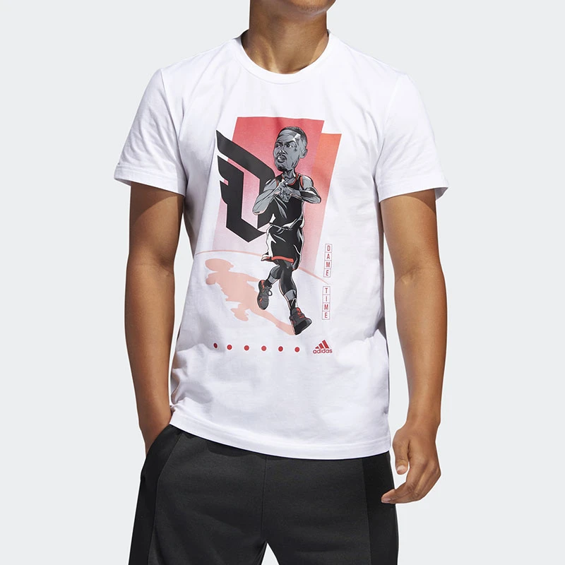 Adidas/阿迪达斯正品 2024夏季男子新款利拉德篮球运动T恤 FM4774