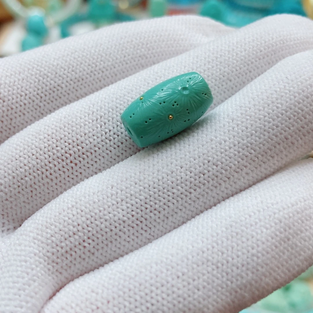 绿松石未镶嵌桶珠