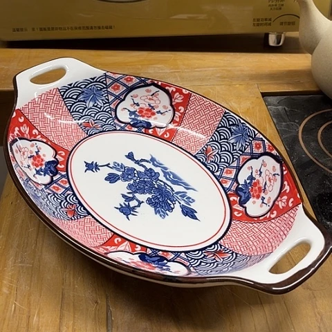 微瑕，不能明火、口径30宽19高4一个鱼盘