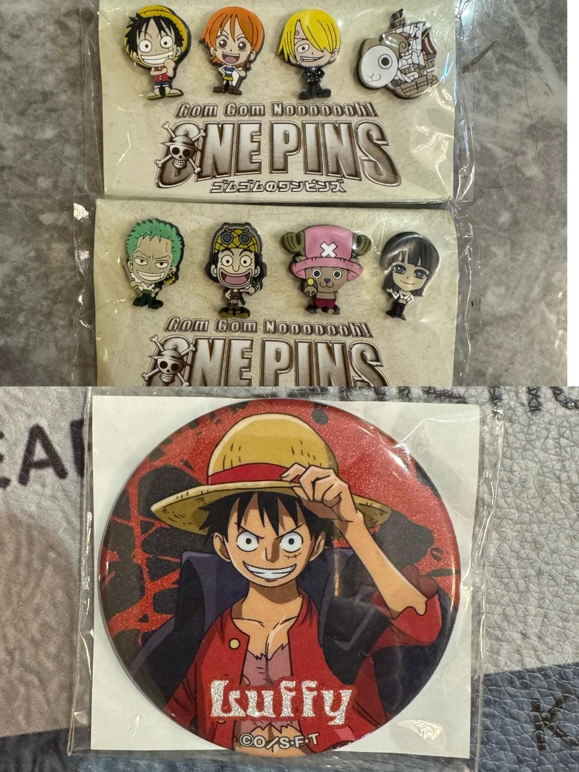 【海贼王】正版日谷 中古主角团小胸章 横滨路飞吧唧