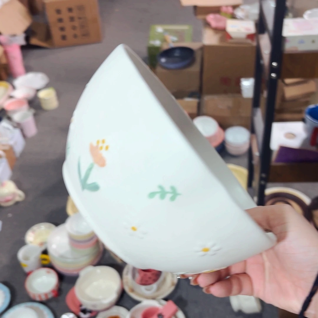 陶瓷小雏菊八寸汤饭碗