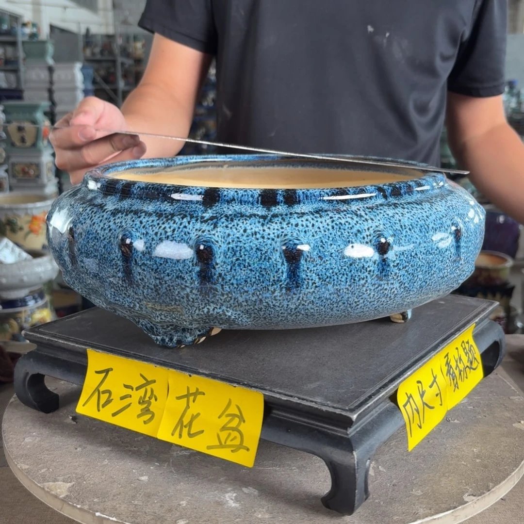 一风堂石湾花盆。内口26*8