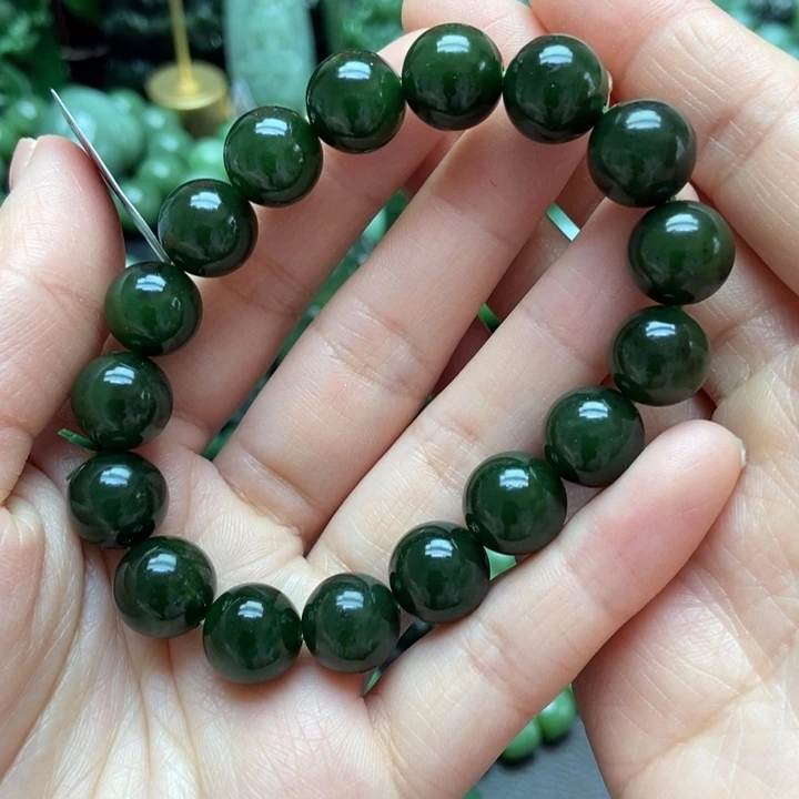 和田玉（碧玉）3手串12mm未镶嵌
