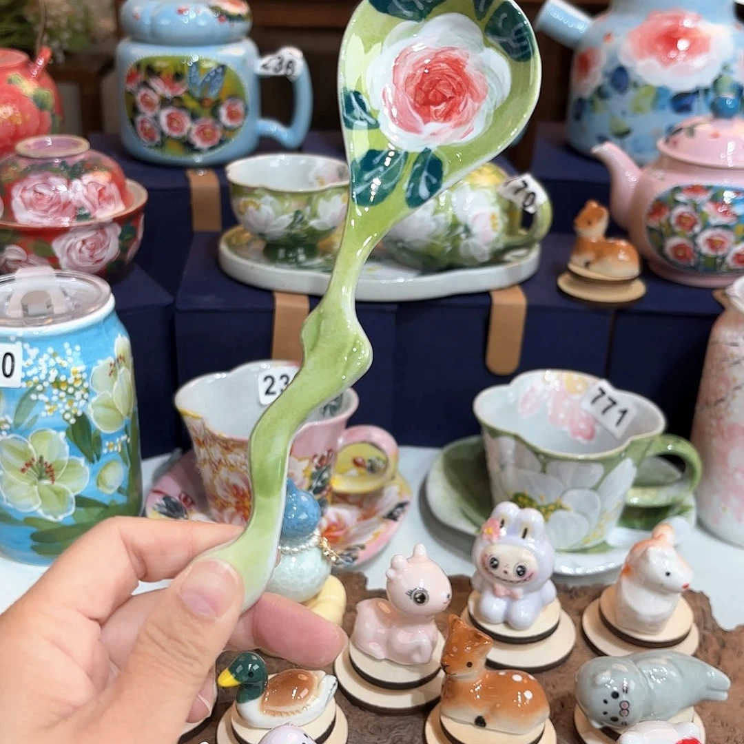 景德镇手绘高温釉下彩陶瓷茶具