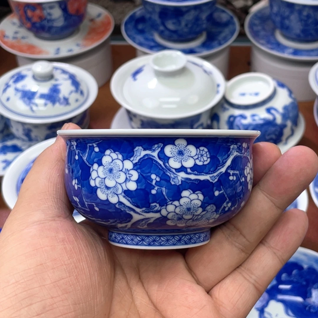 陶月楼  精工 冰梅炉式杯
