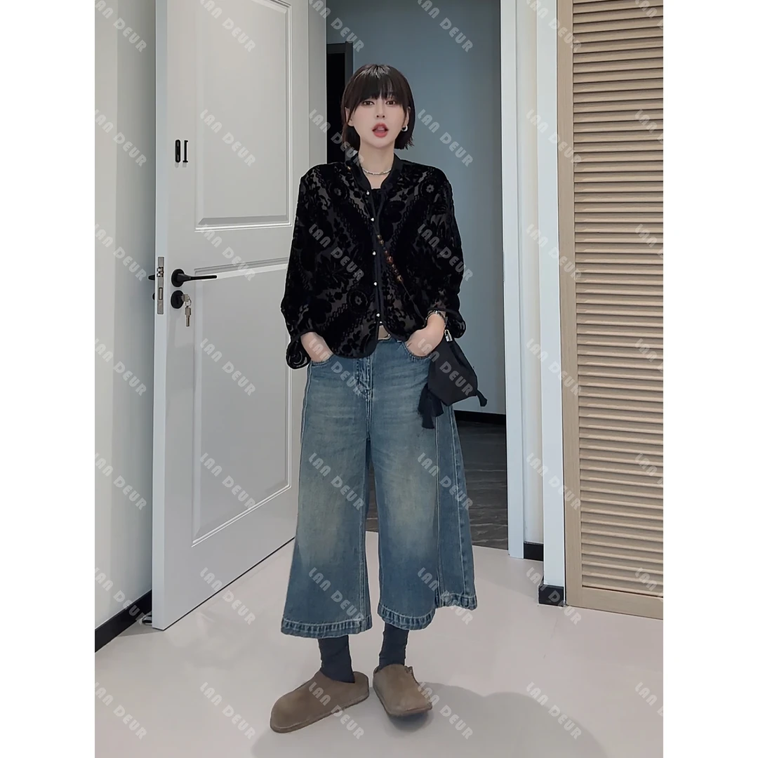 【悠闲岁月】国风气质短款开衫轻奢时尚小众轻中式外套衬衫女上衣