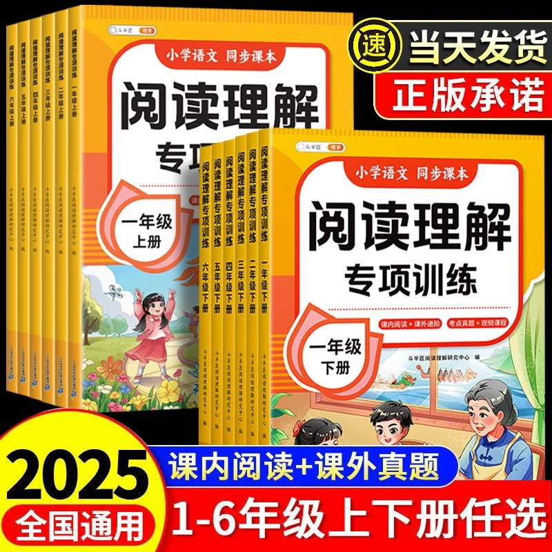 斗半匠小学语文阅读理解专项训练书一年级二年级下册三四五六年级