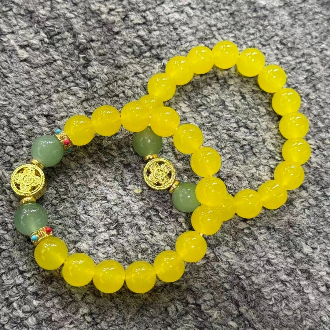 【福满满】FU002 -DIY配件-九品帝王黄牛黄保黄手串-多样性发其一